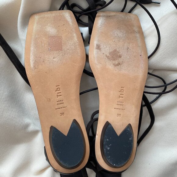 Tibi Cassius Lace Up Long Sandals in Brown, size 38 (fits like narrow 9/9.5!) - Picture 6 of 13